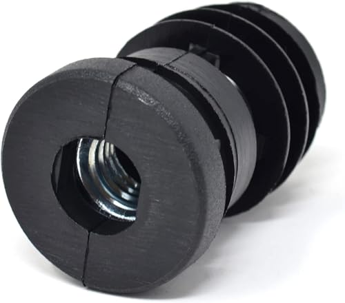 Design61 4X Gewindestopfen Justierstopfen für Rundrohr mit eingelegter Metallmutter Ø18mm 1,25 mm M5 Innengewinde von Design61