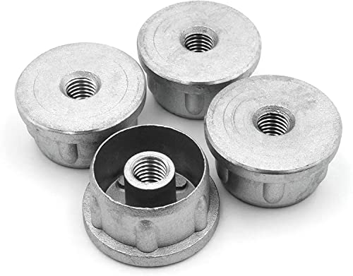 Design61 4X Gewindestopfen Justierstopfen für Rundrohre aus Zink-Druckguss Ø 32 mm x 1,5 mm mit M10x18 Innengewinde Design61 4X Gewindestopfen Justierstopfen für Rundrohre aus Zink-Druckguss Ø 32 mm x 1,5 mm mit M10x18 Innengewinde von Design61