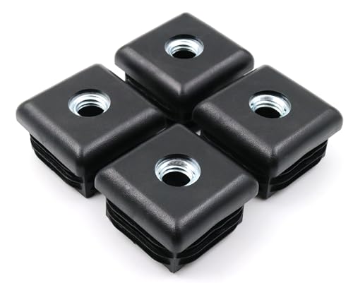 Design61 4X Gewindestopfen Vierkantrohrstopfen 40x40 mm 1-2 mm mit M10 Innengewinde Design61 4X Gewindestopfen Vierkantrohrstopfen 40x40 mm 1-2 mm mit M10 Innengewinde von Design61