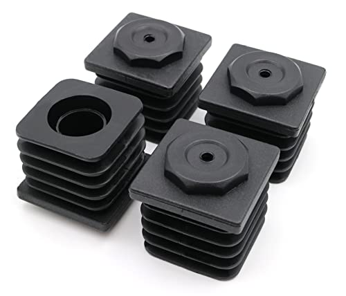 Design61 4X Justierstopfen für Vierkantrohre Rohrstopfen 40 x 40 mm mit Lamellen M22x25 mm Wandstärke 1,5-2,0 mm Design61 4X Justierstopfen für Vierkantrohre Rohrstopfen 40 x 40 mm mit Lamellen M22x25 mm Wandstärke 1,5-2,0 mm von Design61
