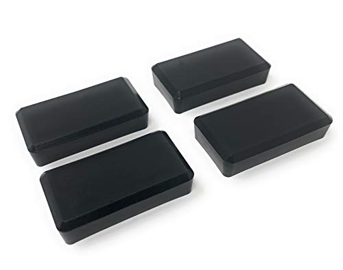 Design61 4X Kappen für Vierkantrohre 40 x 20 mm Schutzkappen Gleiter Bodenschutz für Vierkantrohre von Design61