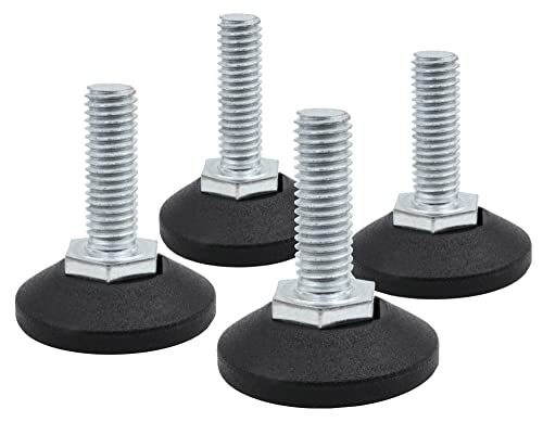 Design61 4X Verstellschraube Justierschraube Ø 38 mm mit verzinkter Stellschraube M10 x 40 mm von Design61