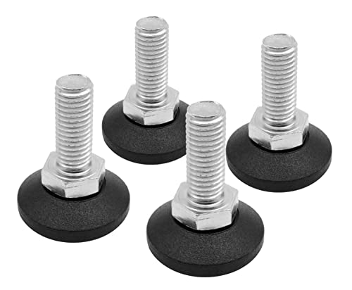 Design61 4X Verstellschraube Justierschraube Ø 38 mm mit verzinkter Stellschraube M12 x 40 mm (Fuß drehbar) von Design61