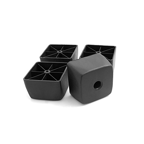 Design61 4er Set Kunststoff-Möbelgleiter Möbeluntersetzer Sofa Sessel zum Anschrauben Kunststoff Möbelgleiter B 70 x H 45 mm schwarz von Design61