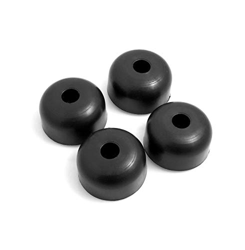 Design61 4er Set Kunststoff Möbelgleiter zum Anschrauben Ø 45 x H 25 mm in Schwarz von Design61