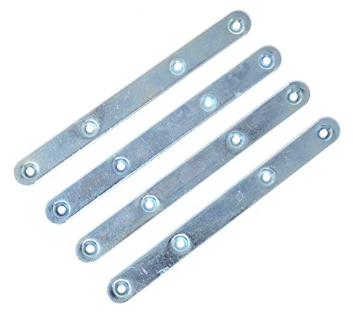 Design61 4er Set Lochplatte Fixierplatte Flachverbinder Metallverbinder Holzverbinder Verbindungsplatte von Design61