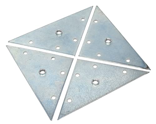 Design61 4er Set Montageplatte Anschraubplatte 117x117 mm für Möbelfüße mit M10 Gewinde von Design61