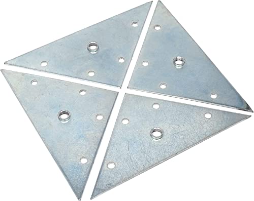 Design61 4er Set Montageplatte Anschraubplatte 117x117 mm für Möbelfüße mit M8 Gewinde von Design61