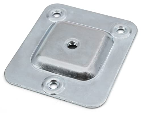 Design61 4er Set Montageplatte M6 Gewinde für Sofa Tischbeine Stuhlbeine Möbelbeine Befestigung Platten Sofabeine Adapter von Design61