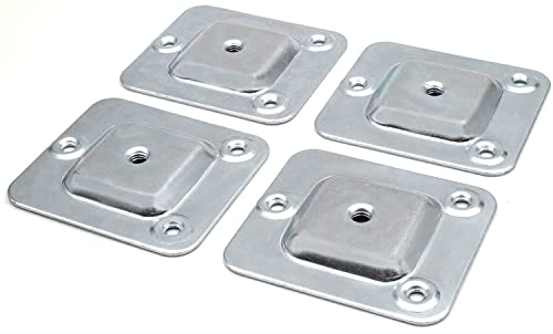 Design61 4er Set Montageplatte M8 Gewinde für Sofa Tischbeine Stuhlbeine Möbelbeine Befestigung Platten Sofabeine Adapter von Design61