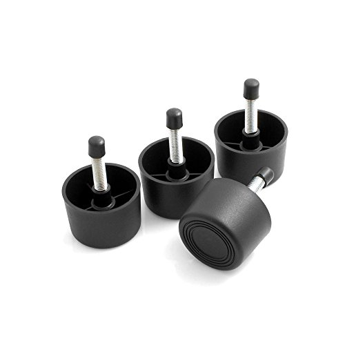 Design61 4er Set Sofa Füße Kunststoff Möbelgleiter Möbeluntersetzer Sofa Sessel zum Anschrauben Kunststoff Möbelgleiter in Schwarz von Design61