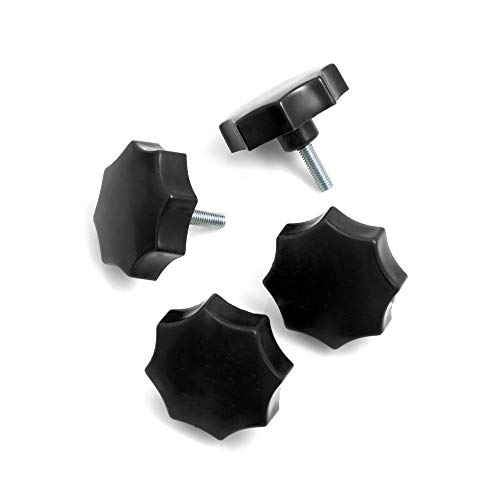 Design61 4er Set Sterngriff Handrad M6 x 20 mm Ø50 von Design61