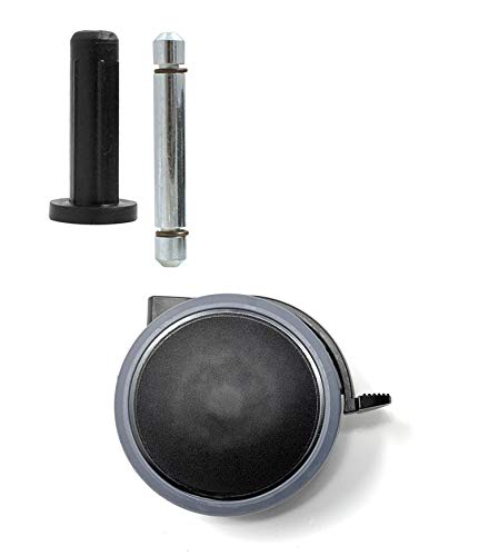 Design61 4er Set Universal Möbelrollen mit Bremse Lenkrollen Bodenschutz Doppelrolle Rolle-Ø: 63mm Tragfähigkeit 30KG Pro Rolle von Design61