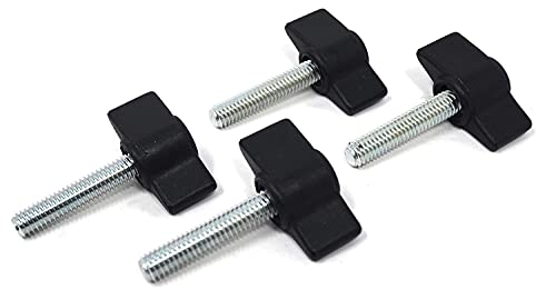 Design61 4x Flügelschraube Kunststoff mit Gewindebolzen Stahl M5 x 28 mm von Design61