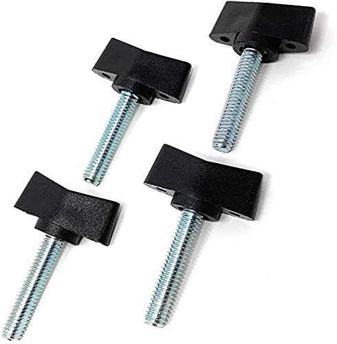 Design61 4x Flügelschraube Kunststoff mit Gewindebolzen Stahl M6 x 20 mm von Design61