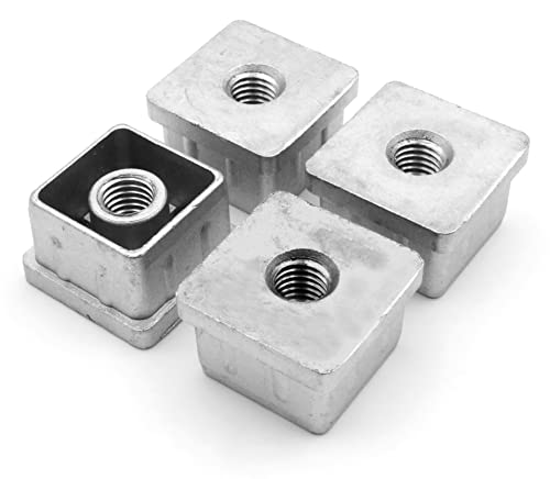 Design61 4x Gewindestopfen Justierstopfen für Quadratrohre aus Zink-Druckguss 30x30 mm x 1,5mm mit M10 Innengewinde Design61 4x Gewindestopfen Justierstopfen für Quadratrohre aus Zink-Druckguss 30x30 mm x 1,5mm mit M10 Innengewinde von Design61