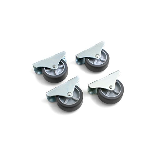 Design61 4x Kastenbockrolle Bettkastenrolle Möbelrolle Möbelrollen 50x19 mm mit weicher Lauffläche von Design61
