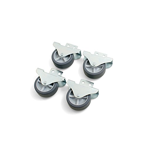 Design61 4X Kastenbockrolle Bettkastenrolle Möbelrolle Möbelrollen Seitlich anschraubbar Rolle 30x14 mm mit weicher Lauffläche von Design61