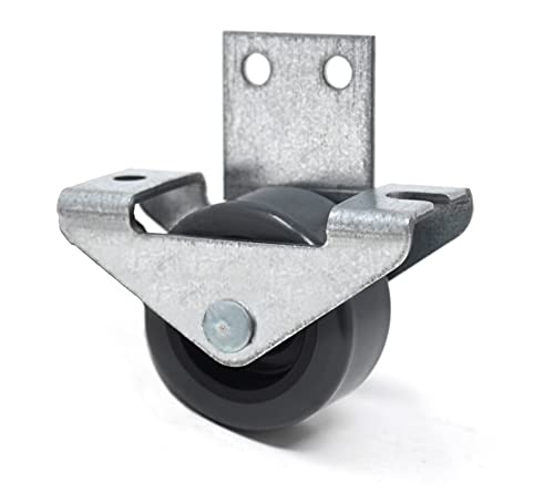 Design61 4X Kastenbockrolle Bettkastenrolle Möbelrolle Seitlich anschraubbar Rolle 30x15 mm mit weicher Lauffläche von Design61