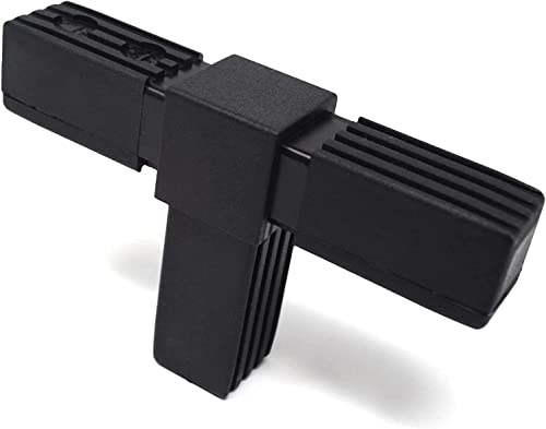 Design61 4X Steckverbinder T-Stück für Vierkantrohre Rohrverbinder 30 x 2 mm von Design61