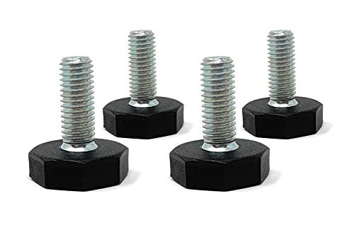 Design61 4x Verstellschraube Justierschraube Ø 27mm mit verzinkter Stellschraube M10x30 mm von Design61