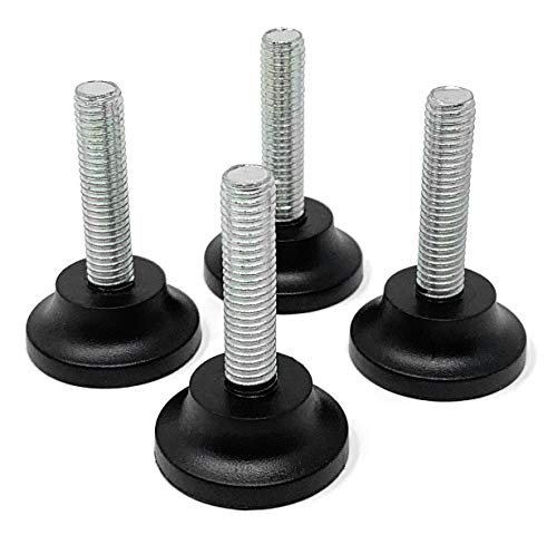 Design61 4x Verstellschraube Justierschraube Ø 30 mm mit verzinkter Stellschraube M8x35 mm von Design61