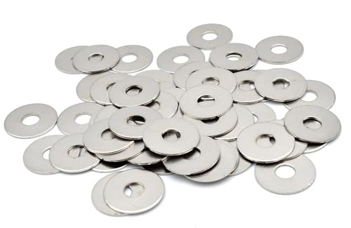 Design61 50x Nietscheibe Unterlegscheibe 12mm Loch-Ø 3,2 mm Abstandshalter vernickelt von Design61