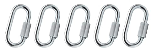 Design61 5x Kettennotglied Ketten Schnellverschlüsse Notglied Ø 4 mm x 31,5 mm galv. verzinkt mit Verschraubung Design61 5x Kettennotglied Ketten Schnellverschlüsse Notglied Ø 4 mm x 31,5 mm galv. verzinkt mit Verschraubung von Design61