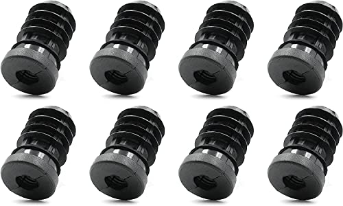Design61 8X Gewindestopfen Justierstopfen für Rundrohr mit Kunststoffgewinde M8 Ø 28 mm 1,5-2 mm Wandstärke von Design61