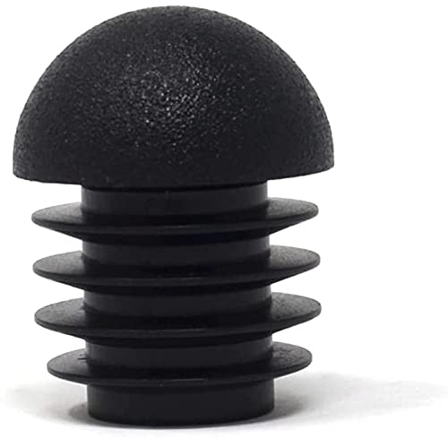 Design61 8X Lamellenstopfen für Rundrohre mit Kugelkopf Ø 26-27 mm in Schwarz von Design61