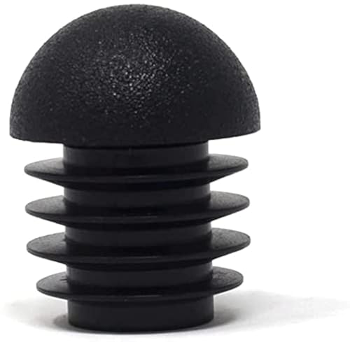 Design61 8X Lamellenstopfen für Rundrohre mit Kugelkopf Ø 30-31 mm in Schwarz von Design61