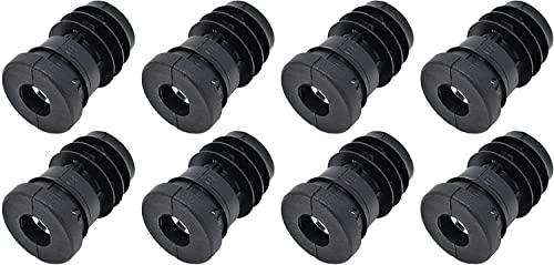 Design61 8X Gewindestopfen Justierstopfen für Rundrohr mit eingelegter Metallmutter Ø25mm 1,5-2 mm mit M8 Innengewinde von Design61