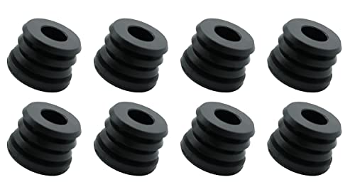 Design61 8X Gewindestopfen Justierstopfen für Rundrohr mit gespritztem Kunststoffgewinde Ø28 mm 1,5-2 mm mit M8 Innengewinde von Design61