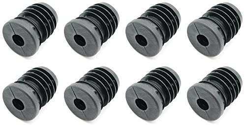 Design61 8X Justierstopfen für Rundrohr OHNE Gewinde Ø32mm 1,5-2 mm passend für M10 Metallmutter von Design61