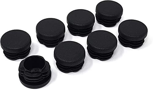 Design61 8X Lamellenstopfen für Rundrohre Ø 22-24 mm in Schwarz von Design61