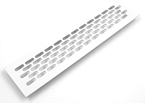 Design61 Aluminium Lüftungsgitter L 245 x H 60 mm Abluftgitter in Weiß von Design61