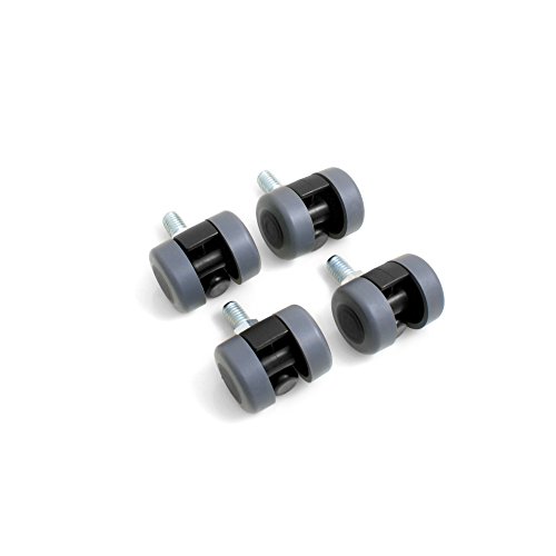 Design61 Doppelrolle Möbelrolle Möbelrollen Möbel Doppel Rolle mit Gewindestift M10x15mm von Design61