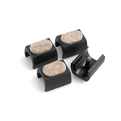 Design61 Filzgleiter 4er Set für Freischwinger Stuhlgleiter Bodenschongleiter Ø 18-20mm Silencer Möbelgleiter Klemmschalengleiter mit geräuschdämpfender Filzgleitfläche von Design61