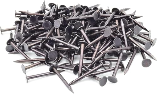 Design61 Kammzwecken 1,6 x 16 mm Nagel Nägel Großer Rundkopf Lange Scharfe Spitzen gebläut 100g ca. 330 Stück von Design61