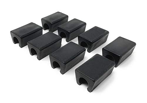 Design61 Klemmschalengleiter 8er Set Stuhlgleiter Bodenschongleiter Ø 10 mm Silencer Möbelgleiter von Design61