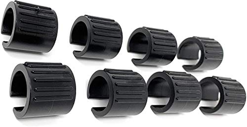 Design61 Klemmschalengleiter 8er Set Stuhlgleiter Bodenschongleiter Ø 18-20 mm mit Zapfen Silencer Möbelgleiter von Design61