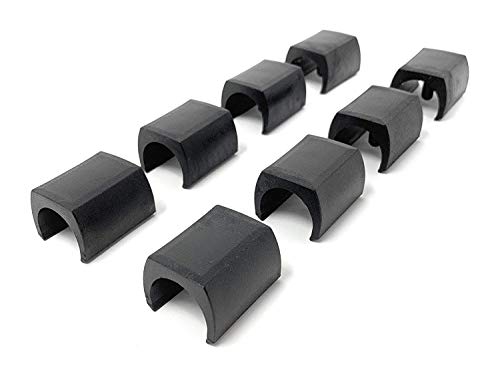 Design61 Klemmschalengleiter 8er Set Stuhlgleiter Bodenschongleiter Ø 14 mm Silencer Möbelgleiter von Design61