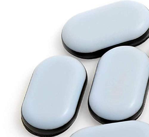 Design61 Möbelgleiter 8X Bodenschutz Gleiter Teflon selbstklebend 25x15 mm mm PTFE Stärke 4,5 mm von Design61