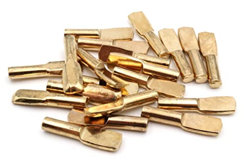 Design61 Regalbodenträger 5 mm Bodenträger für Regalböden Stahl Vermessingt Löffelform 20 Stück von Design61