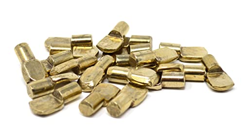 Design61 Regalbodenträger 7 mm Bodenträger für Regalböden Stahl Vermessingt Löffelform 20 Stück von Design61