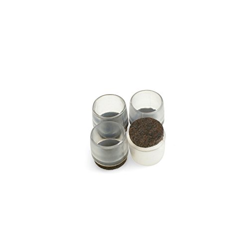 Design61 Silikon Stuhlgleiter Stuhlkappen Filzgleiter Bodenschutz Gleiter Möbelgleiter 4er Set für Füße mit einem Ø von 12mm von Design61