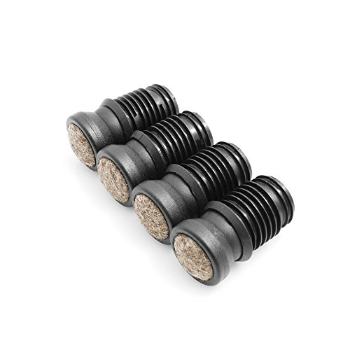 Design61 Stuhlgleiter 4er Set für Rohrinnen-Ø 16-17 mm Filz Möbelgleiter Gelenkgleiter Filzgleiter Bodenschutz Bodenschongleiter zum Einstecken von Design61
