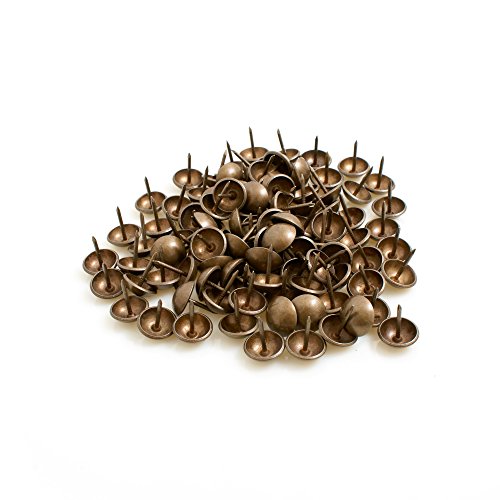 Design61 Ziernägel 100 St. Polsternägel Möbelnägel 16x14 mm Retro altmessing von Design61