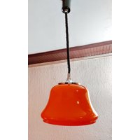 Opalglas Pendellampe 70Er Jahre/Space Age Orangen Lampe von Design70Shop