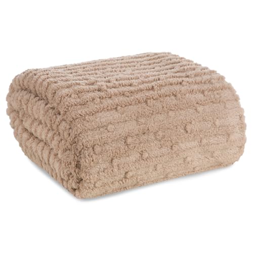 Design91 Decke Lisa Warme Wohndecke Sesseldecke Tagesdecke Weiche Sofadecke Überwurf Kuschelige Couchdecke (Beige, 170x210 cm) von Design91